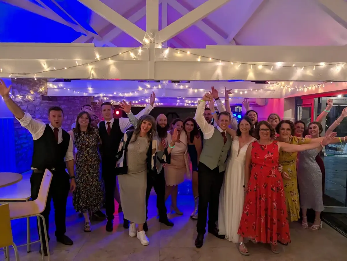 Happy wedding couple