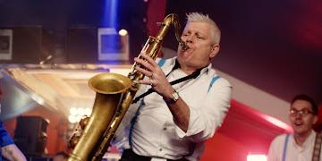 Saxophonist performing live