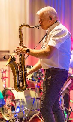 Saxophonist performing